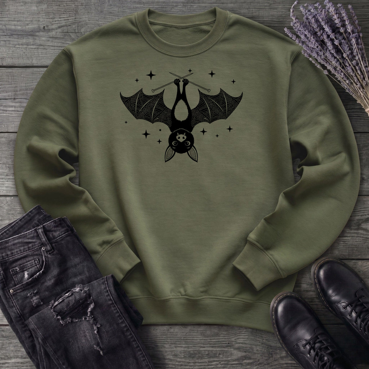 Bat Knitting Sweatshirt