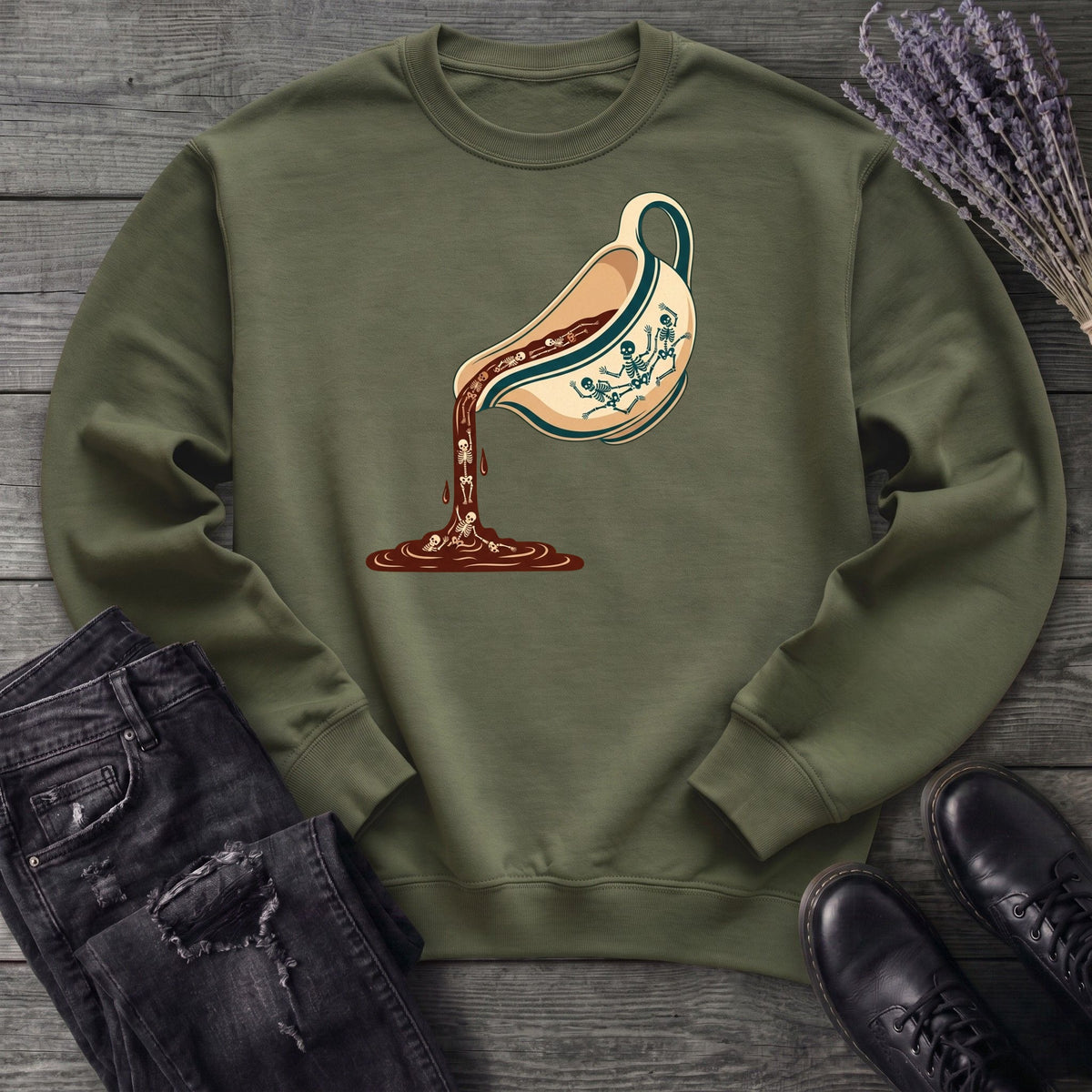 Skeleton Gravy Boat Sweatshirt