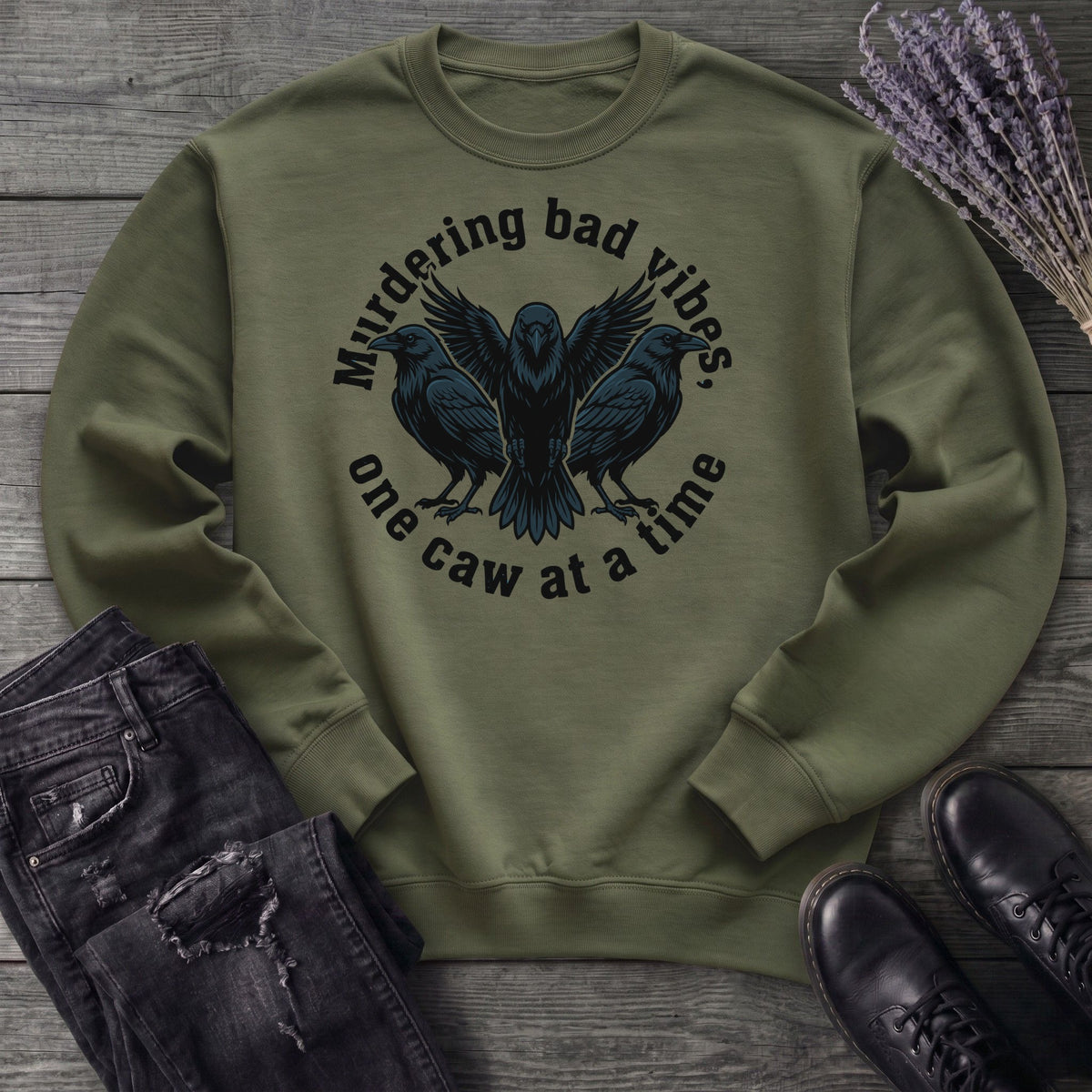 murdering bad vibes Sweatshirt