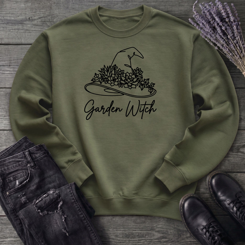 garden witch floral hat Sweatshirt