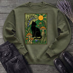 stained glass garden cat Sweatshirt