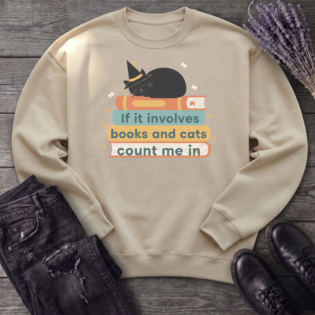 books and cats Sweatshirt