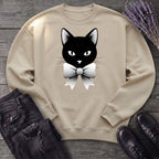 Retro Halftone Coquette Black Cat Sweatshirt