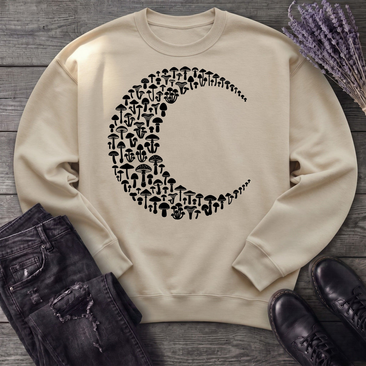 moonlit mushrooms Sweatshirt