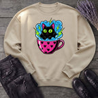Cat Heart Mug Y2k 90s Sweatshirt