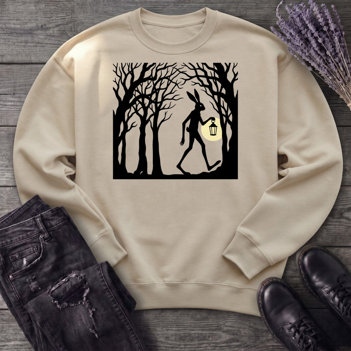tall rabbit spooky easter Sweatshirt