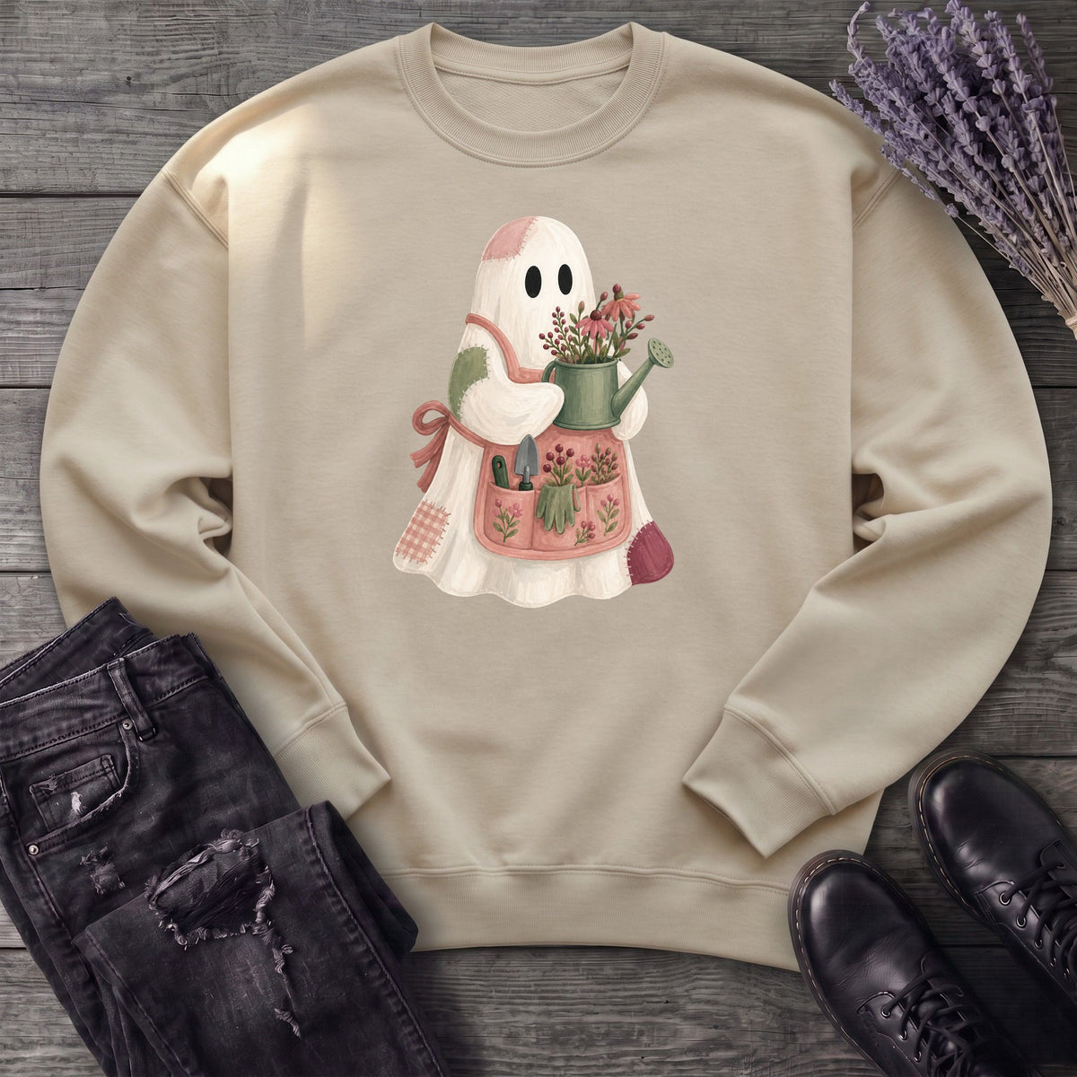 Patchwork Garden Ghost Sweatshirt