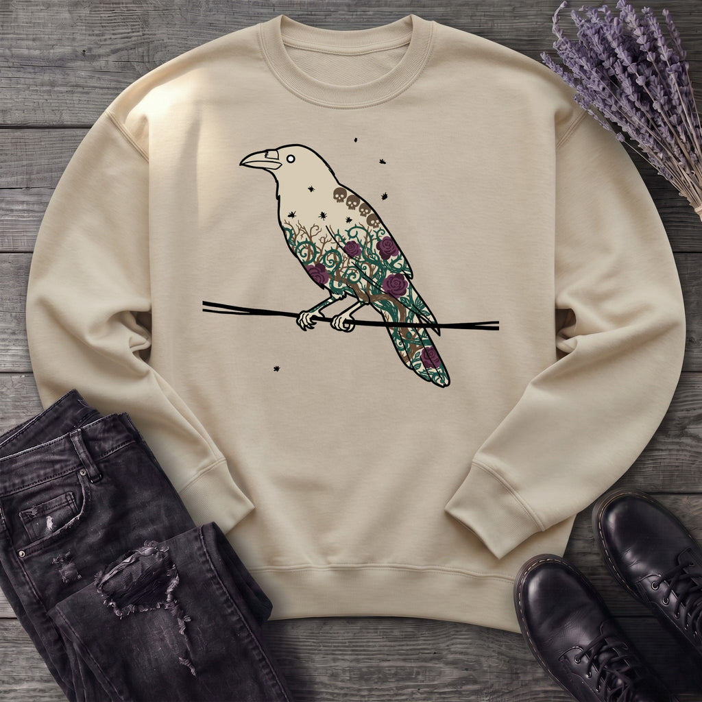 Crow Roses Silhouette Sweatshirt