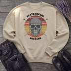 Death Before Destash Yarn Skull Sweatshirt