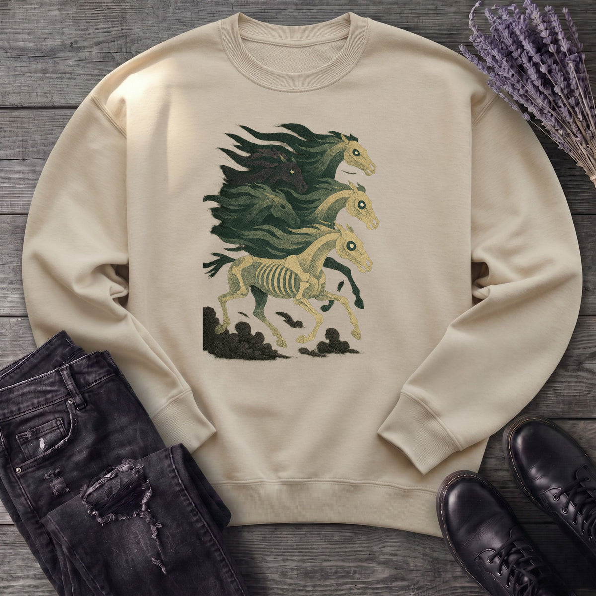 Stampeding Ghost Horses Sweatshirt