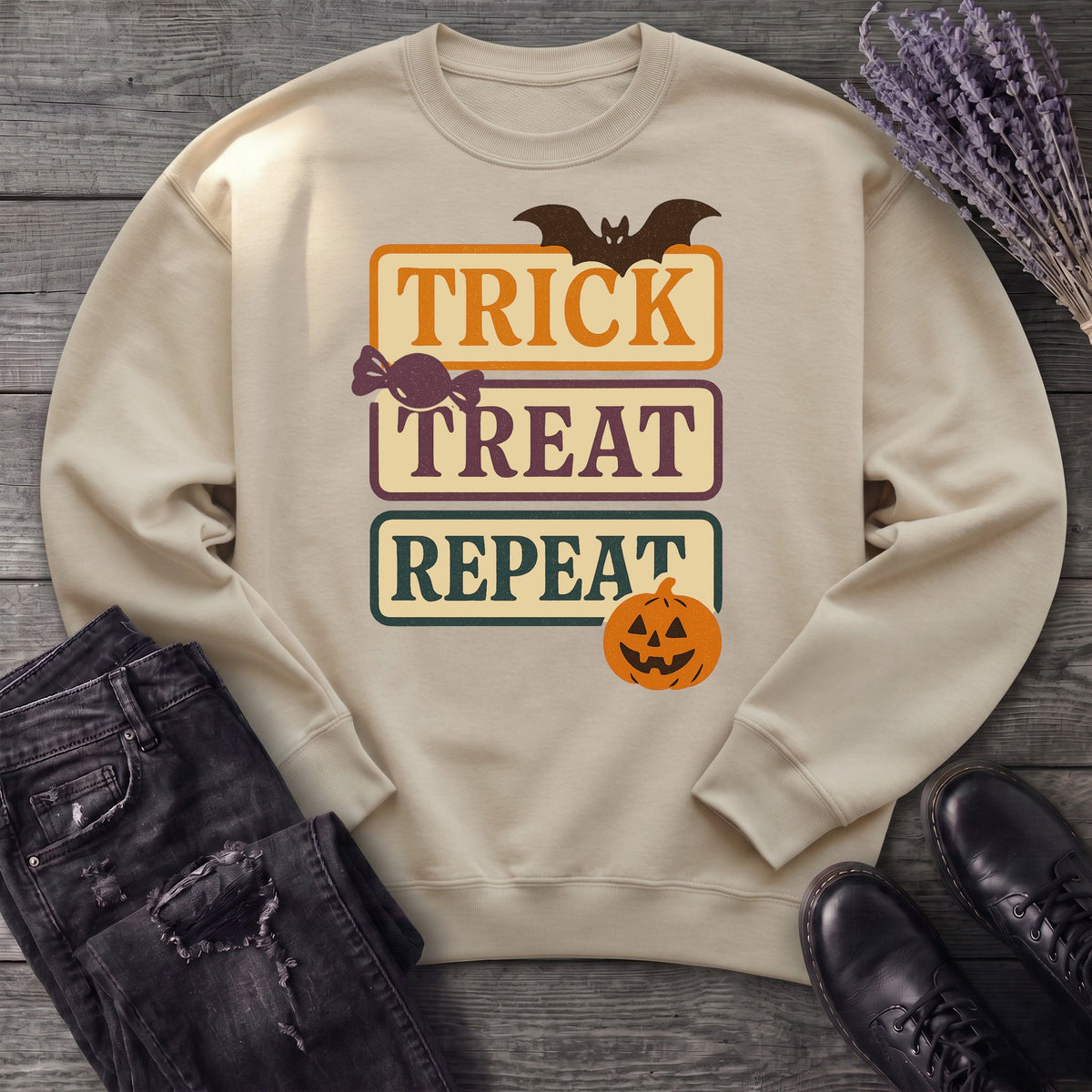 Trick Treat Repeat Muted Sweatshirt