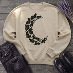 crescent moon black cats Sweatshirt