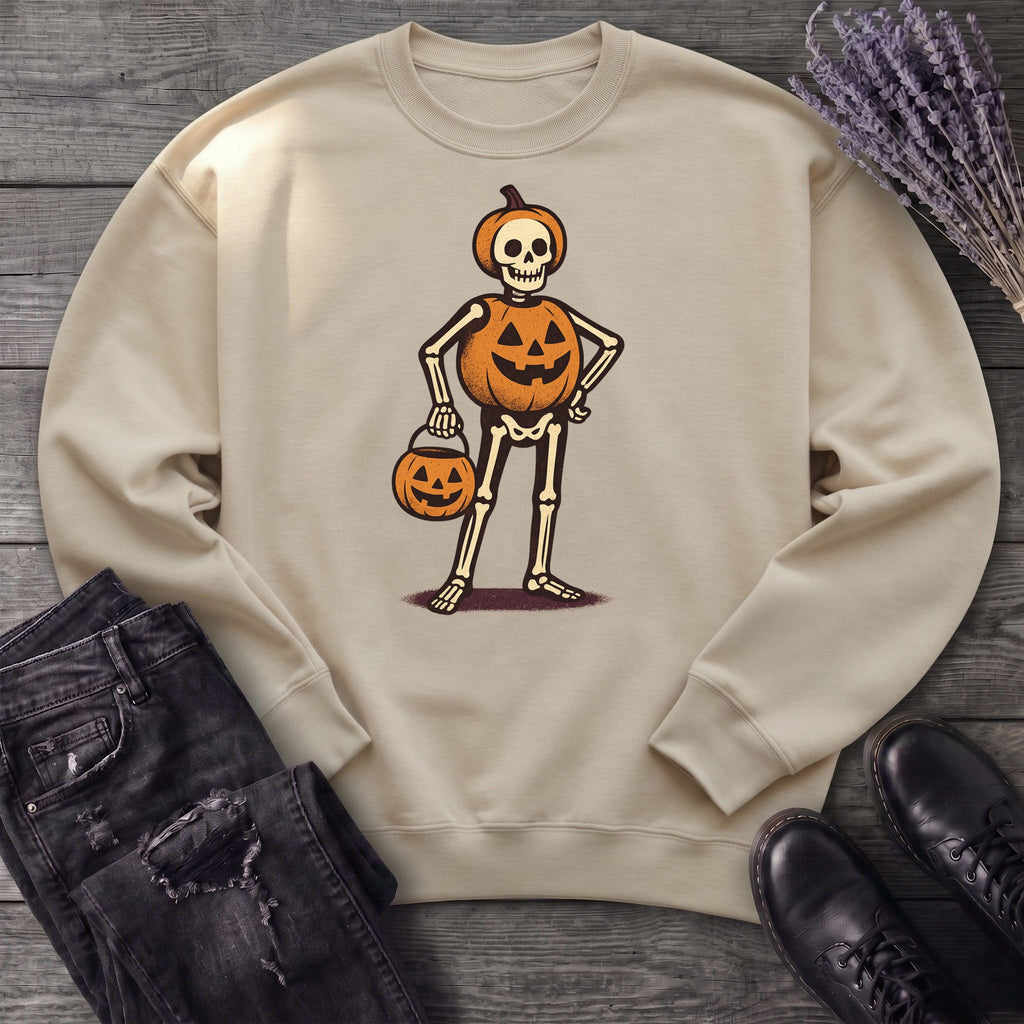 Skeleton Jack O Lantern Costume Sweatshirt