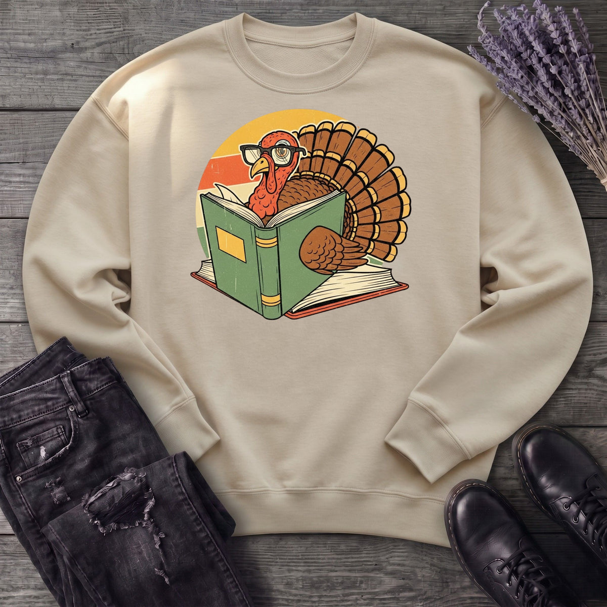Turkey Reading Sweatshirt