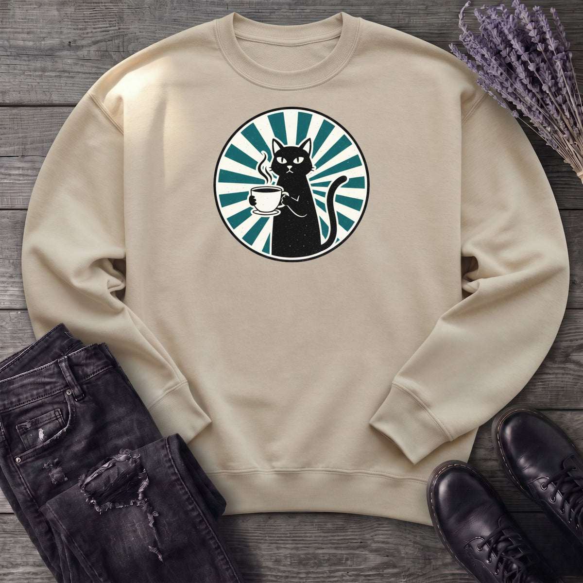 Black Cat Coffee Sweatshirt