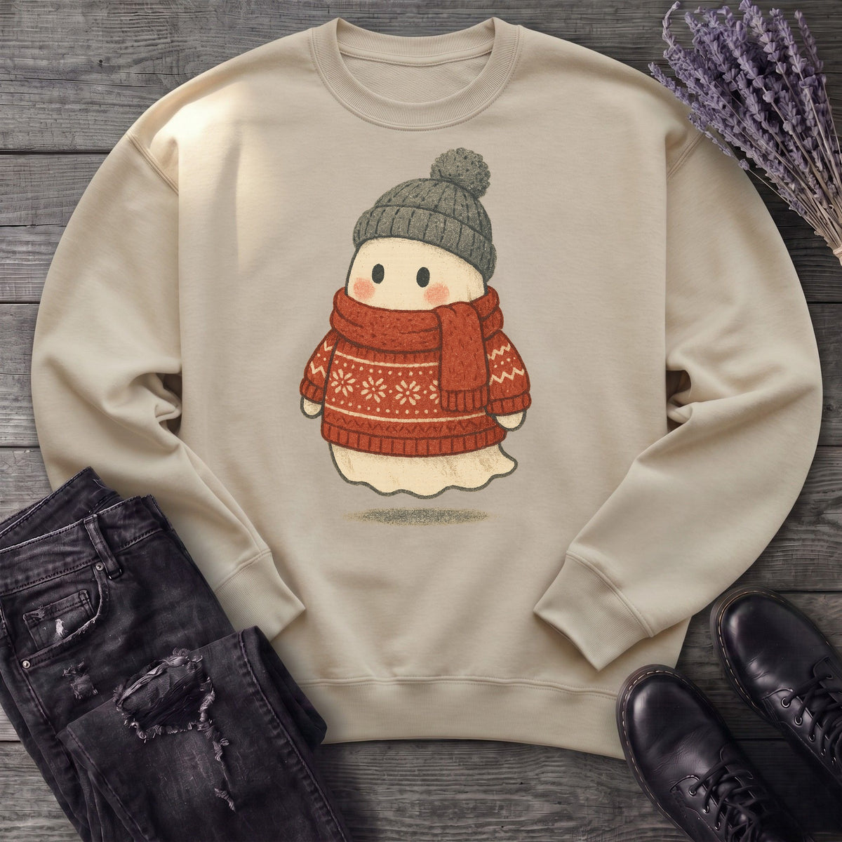 Christmas Sweater Ghost Sweatshirt
