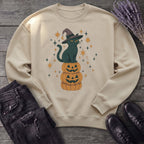 Stacked Cat and Pumpkins Sweatshirt
