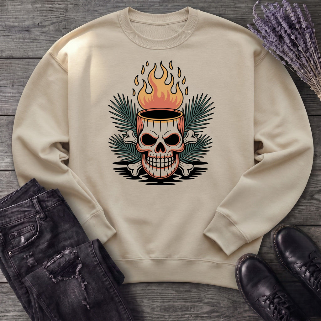 Tiki Skull Drink Sweatshirt