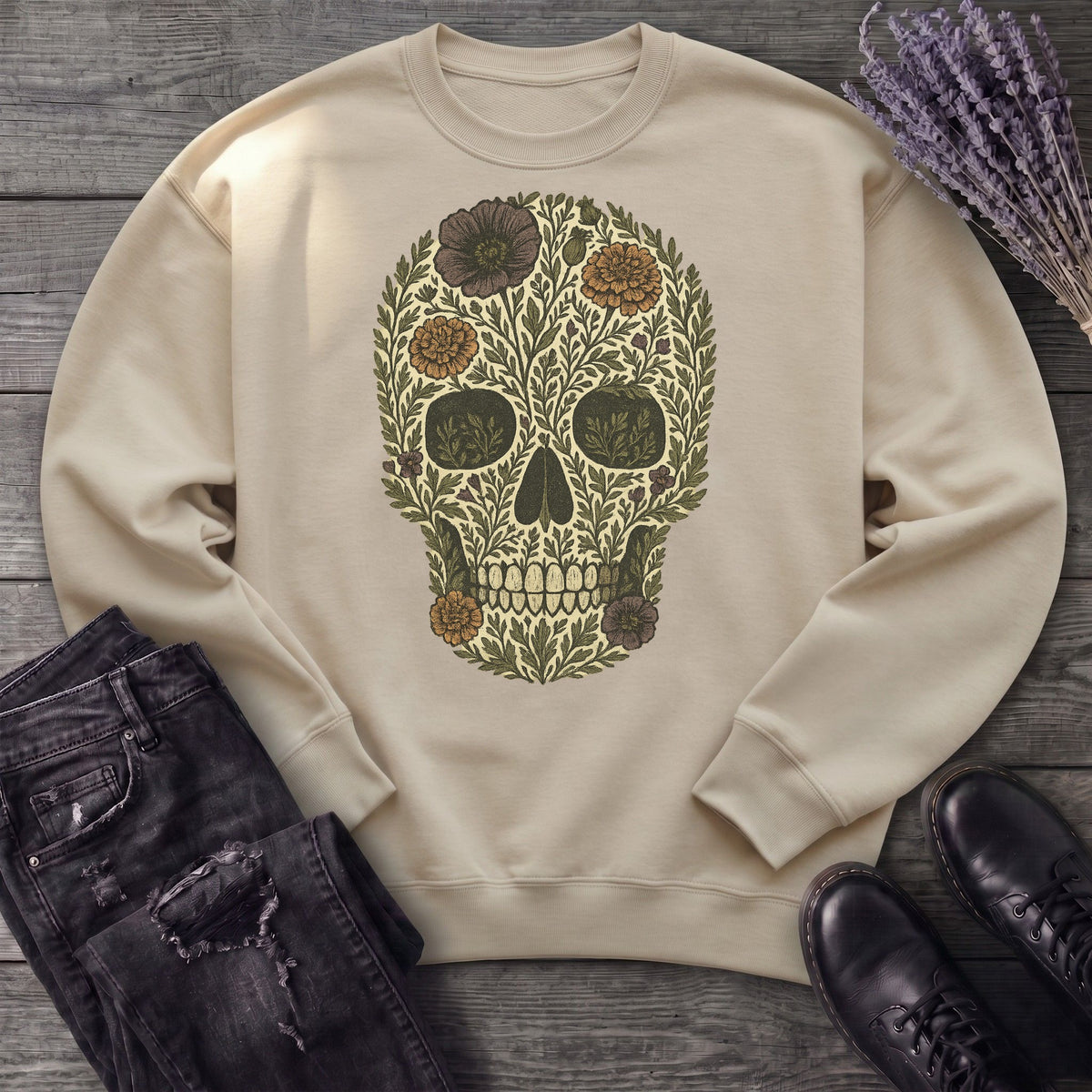 Wildflower Skull Sweatshirt