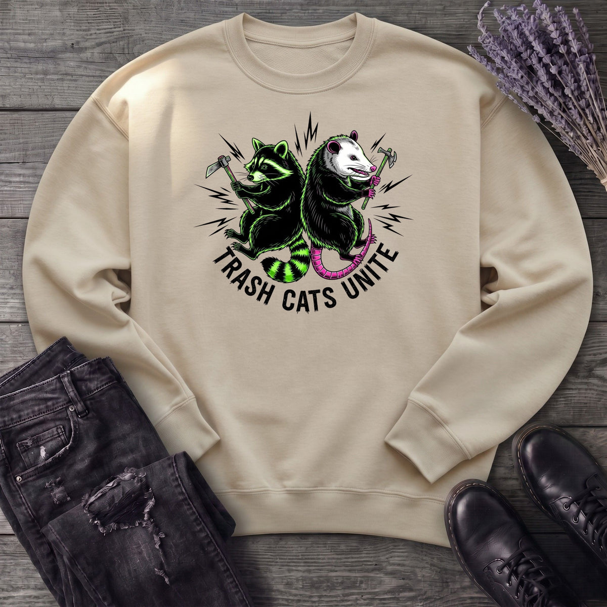 Trash Cats Unite Sweatshirt