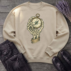 Nautical Compass Skeleton Hand Sweatshirt