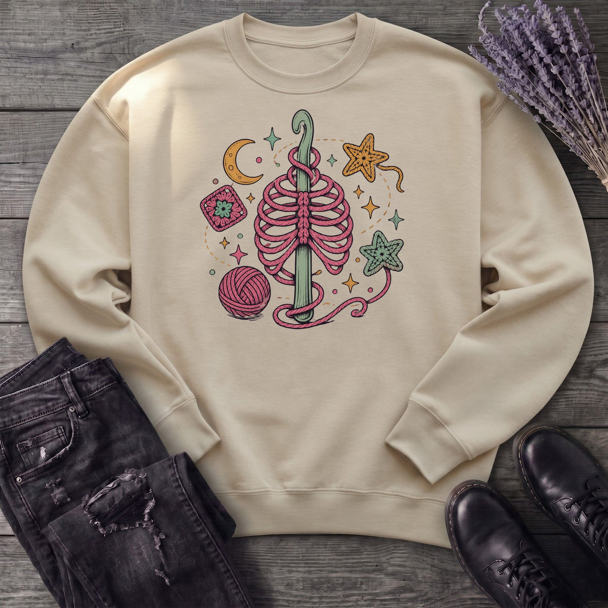 Ribbed Crochet Sweatshirt
