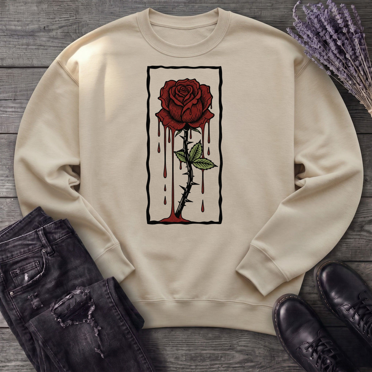 dripping rose Sweatshirt