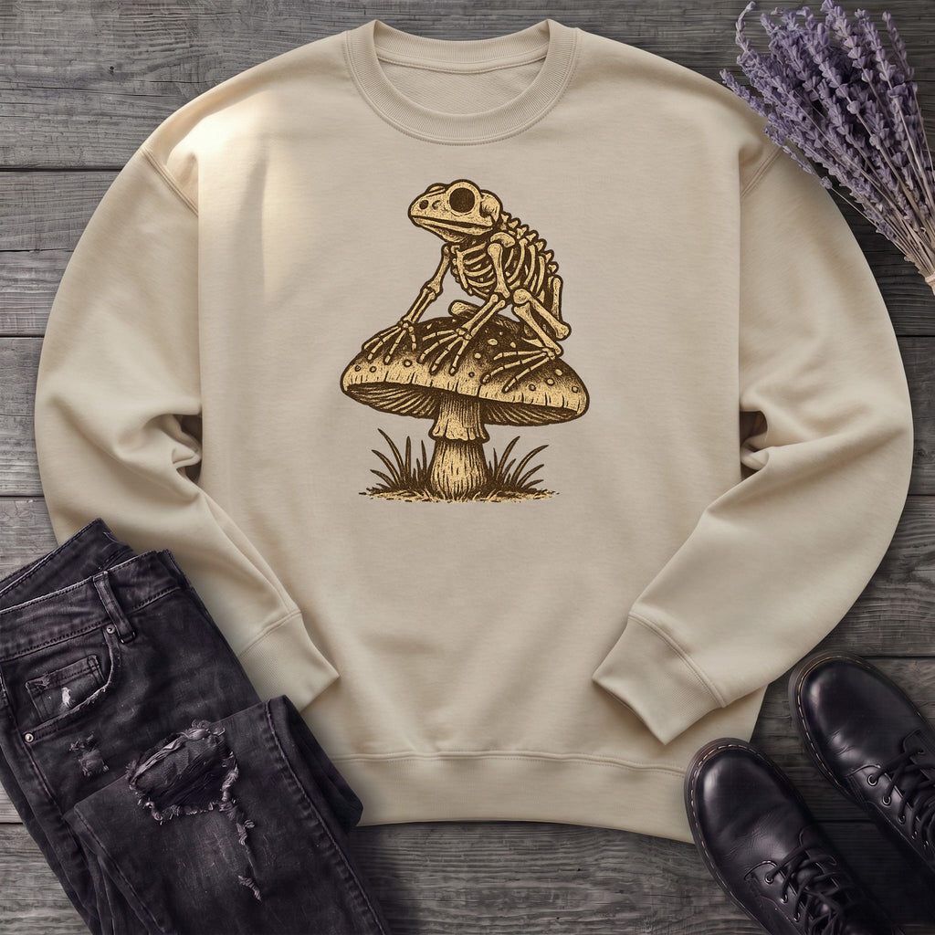 Frog Skeleton Mushroom Sweatshirt