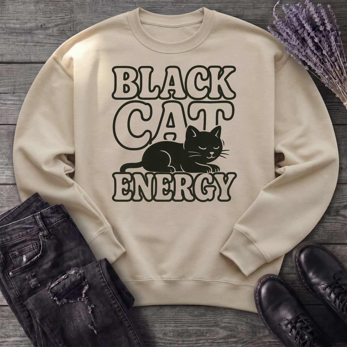 Black Cat Energy Sweatshirt