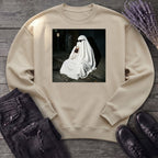 sheet ghost iced coffee curb meme Sweatshirt