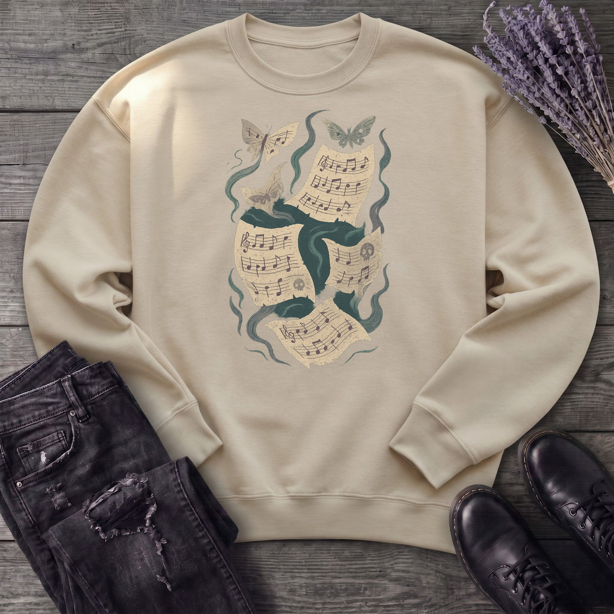 Spectral Sheet Music Sweatshirt