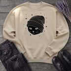 black_cat_beanie Sweatshirt