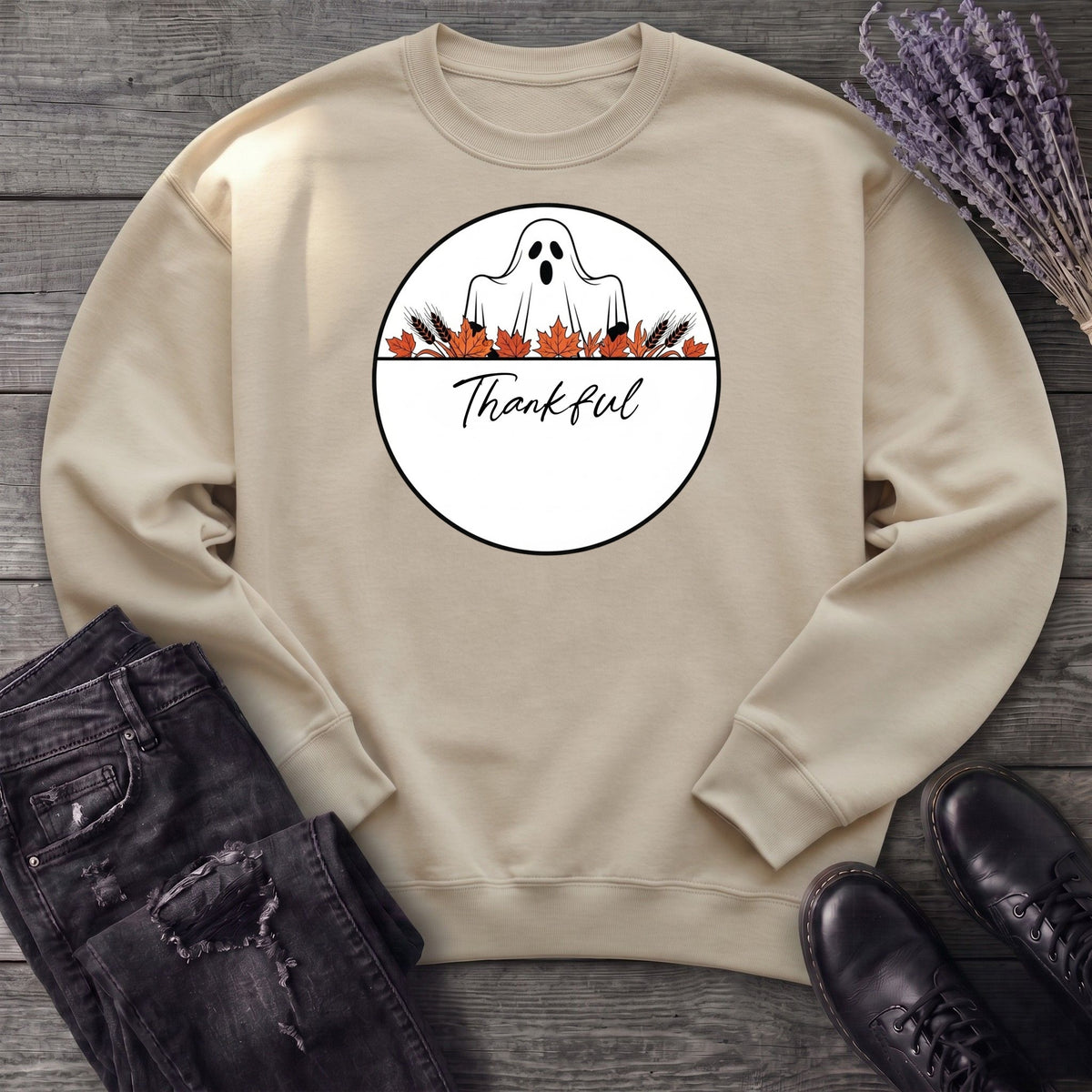 Ghost Thankful Badge Sweatshirt
