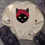 Black Cat Headband Sweatshirt