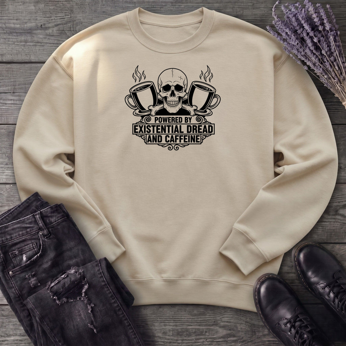 Powered By Dread And Caffeine Sweatshirt