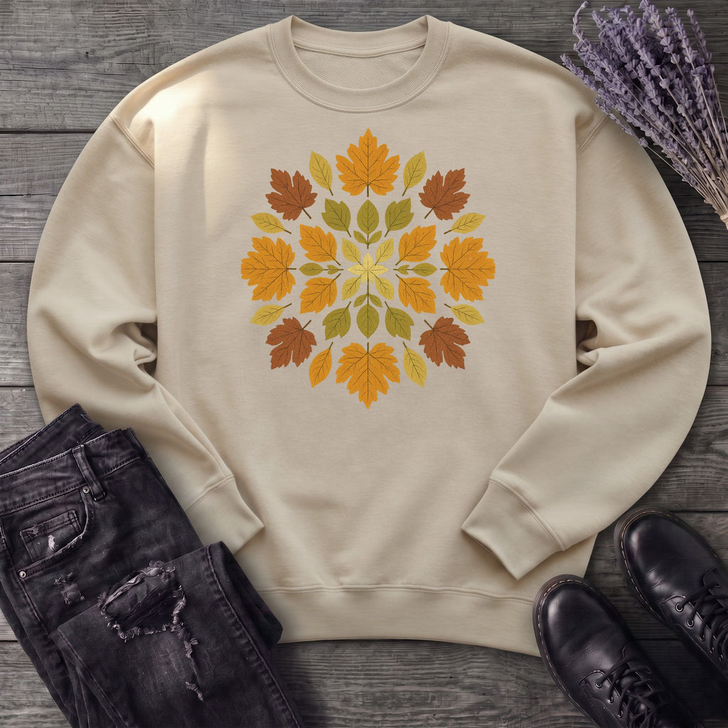 autumn leaves mandala Sweatshirt