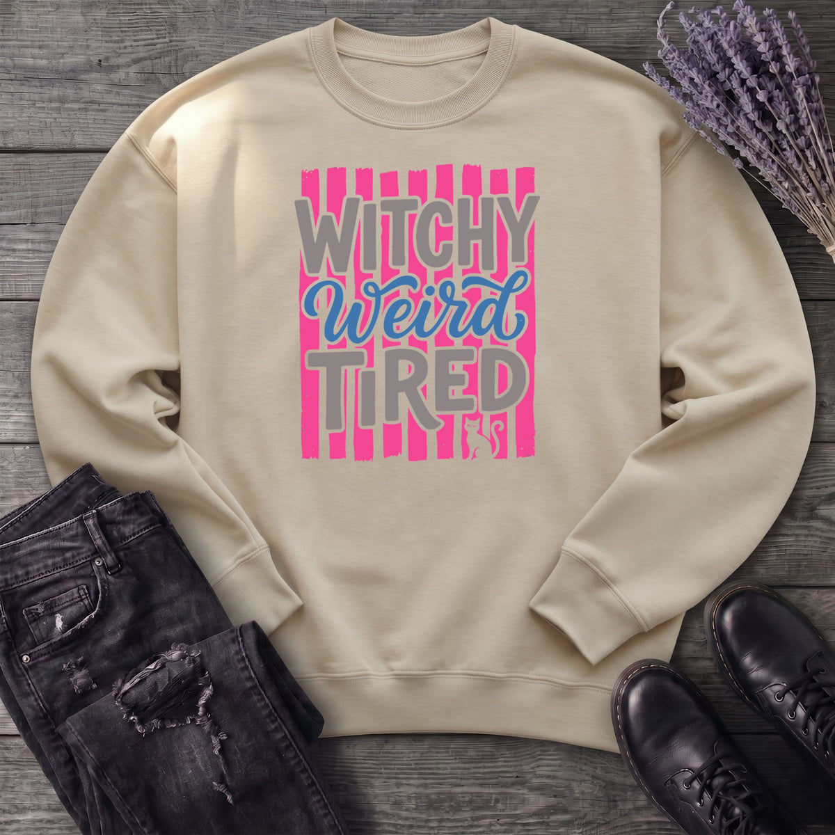 Witchy Weird Tired Sweatshirt