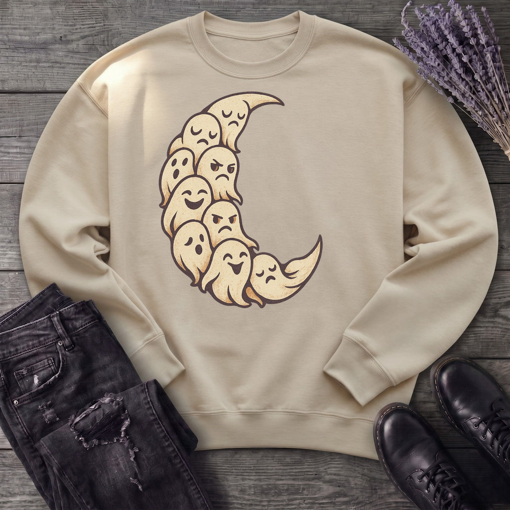 crescent moon ghosts Sweatshirt