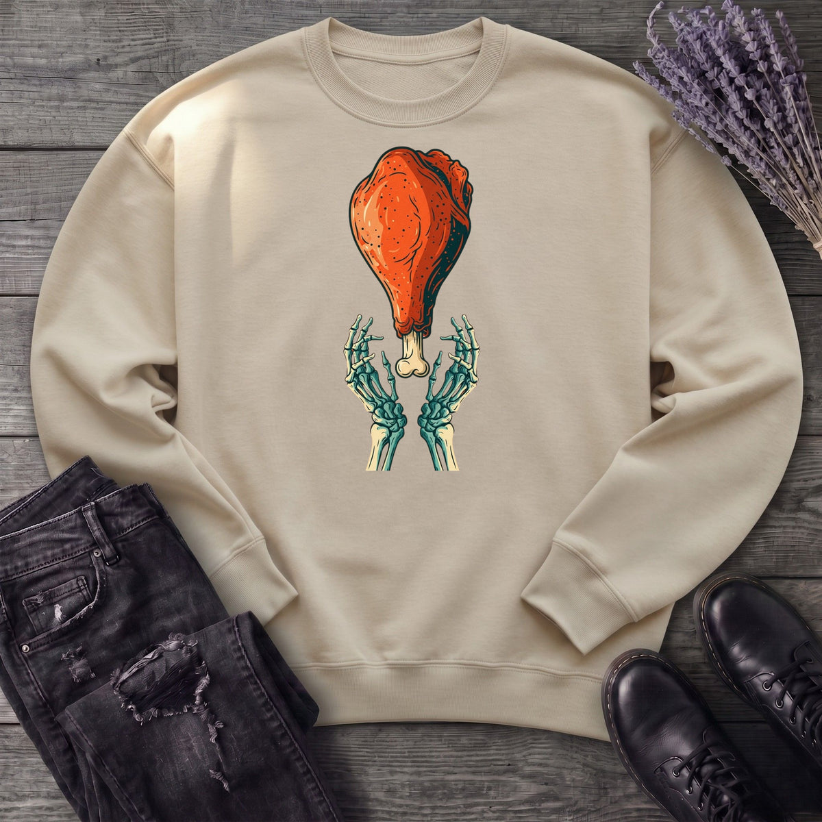 Skeleton Turkey Leg Sweatshirt
