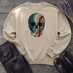 Psychedelic Striped Skull Sweatshirt