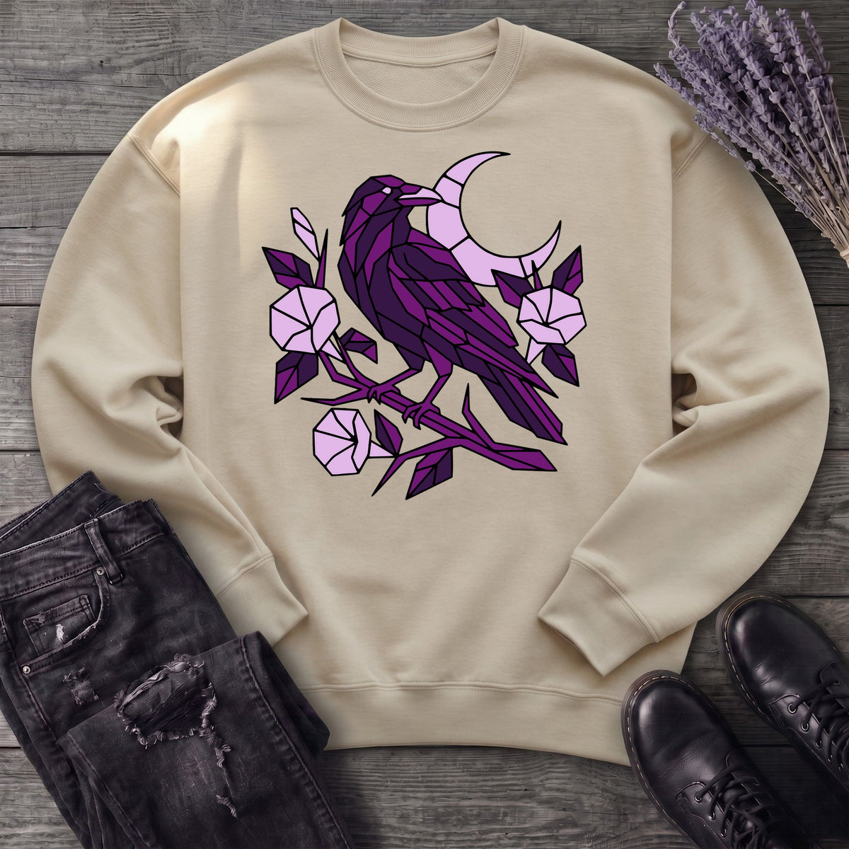 Geometric Crow Sweatshirt