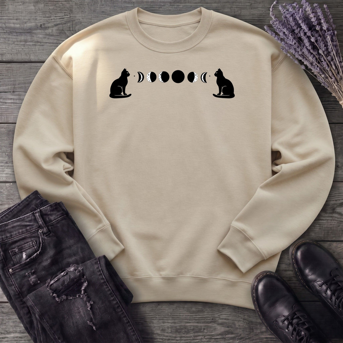 Cat Moon Phases Sweatshirt