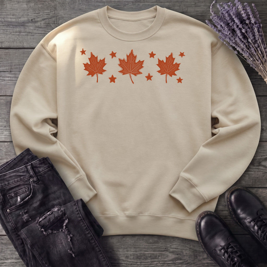 Autumn Leaves And Stars Sweatshirt