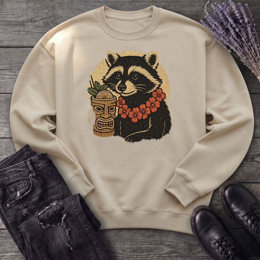 Raccoon Tiki Sweatshirt