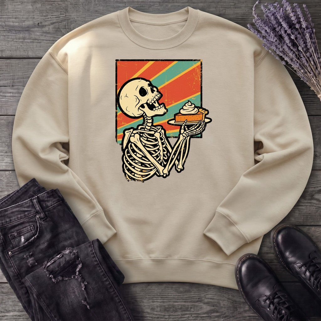 Skeleton Pumpkin Pie Grunge Sweatshirt