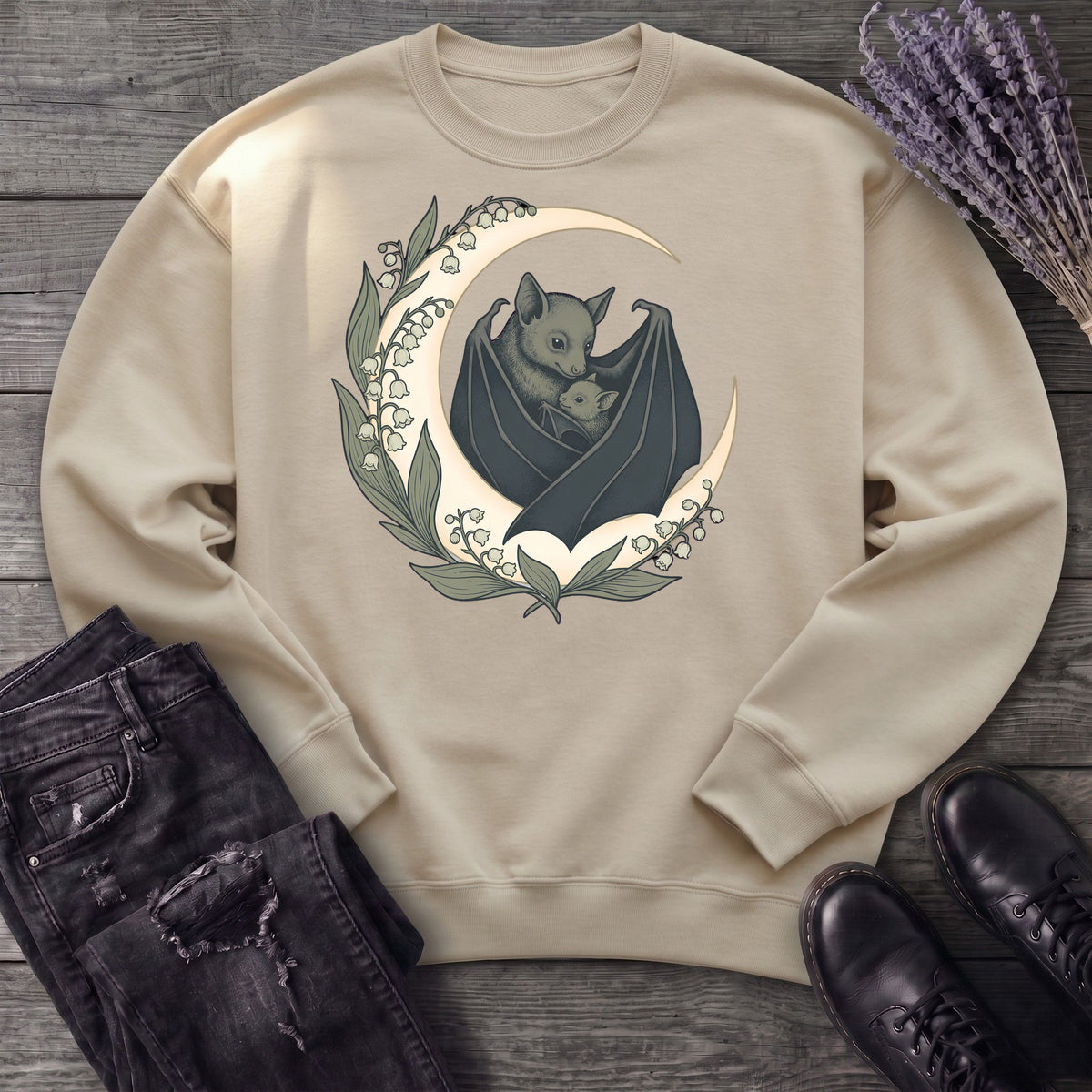 mom and baby bat Sweatshirt