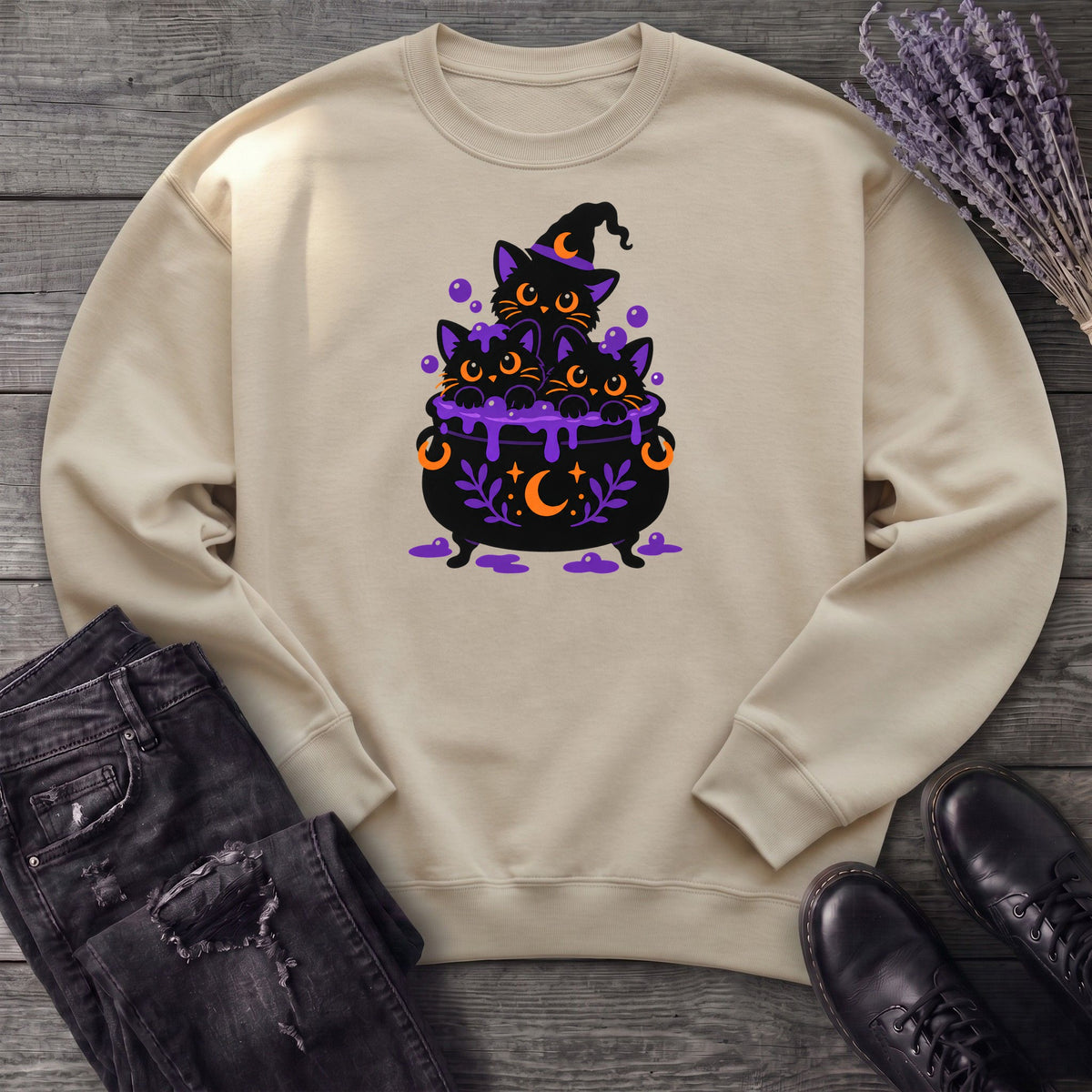 Midnight Cauldron Cats Sweatshirt