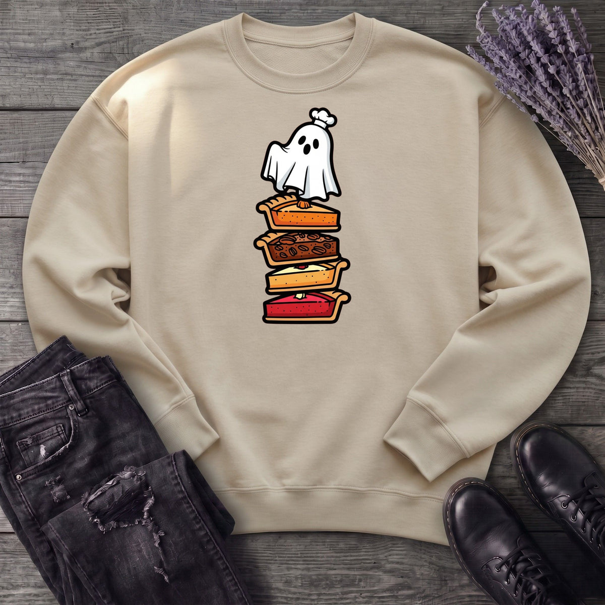 Stacked Pie Ghost Sweatshirt