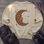 Leopard Print Crescent Moon Sweatshirt