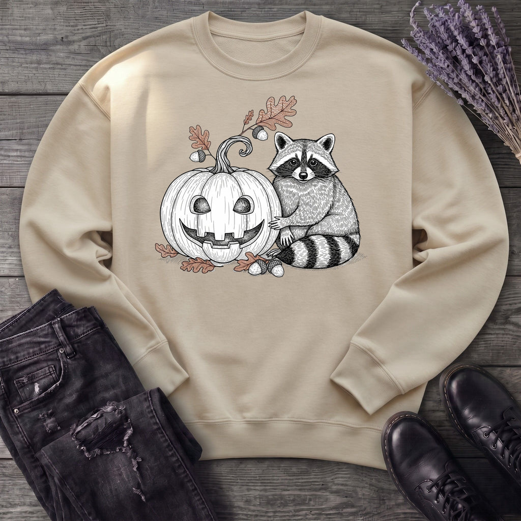 Raccoon And Pumpkin Sweatshirt